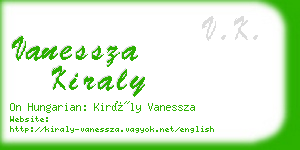 vanessza kiraly business card